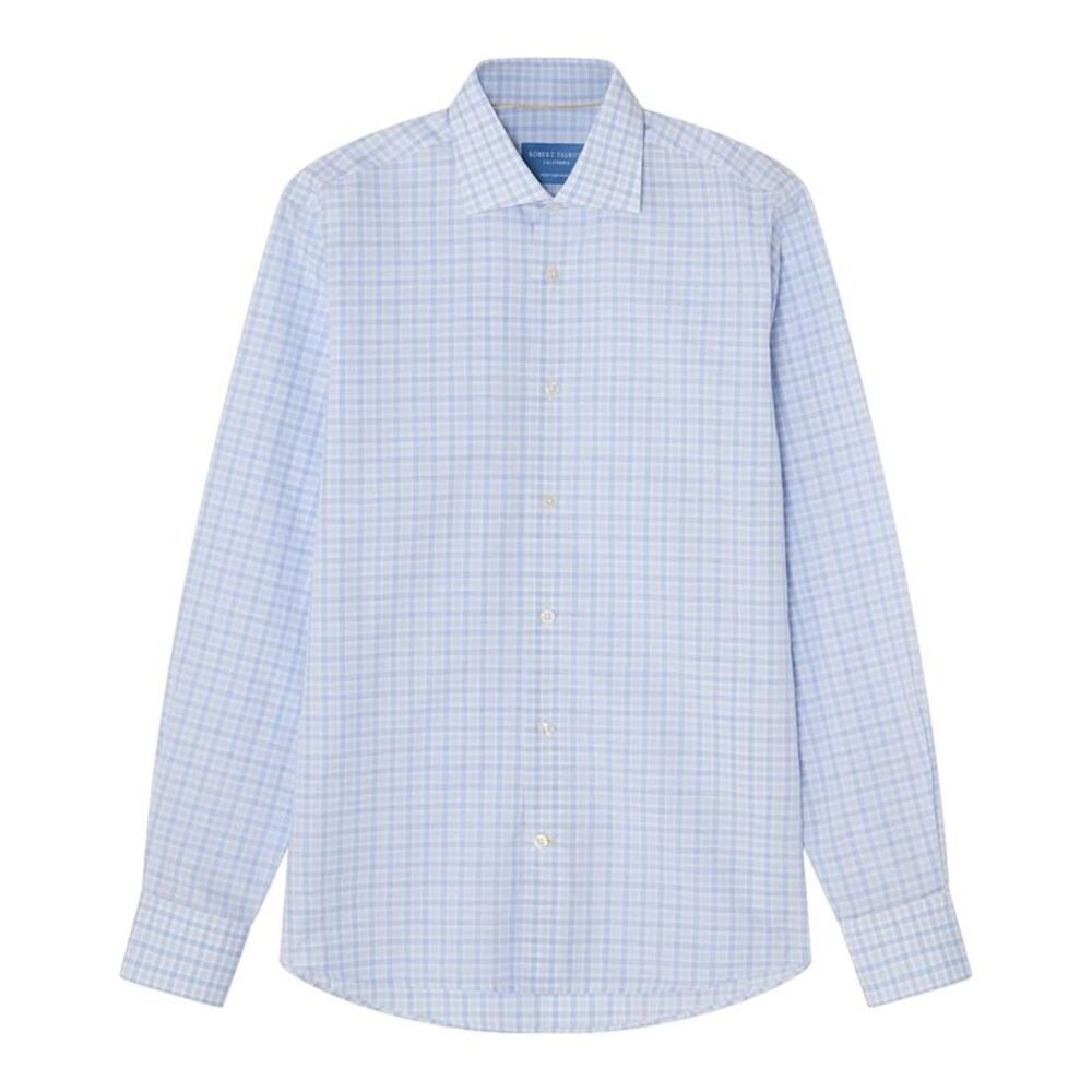 Robert Talbott Mens  Reynolds Check Linen-Blend Shirt